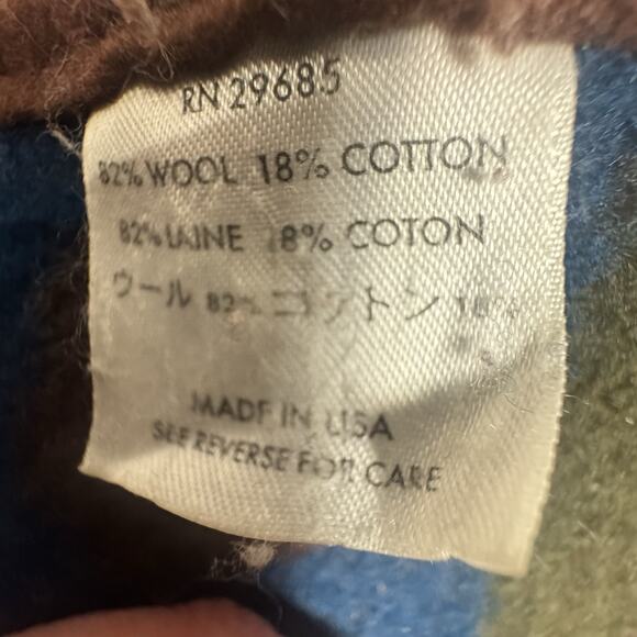 Pendleton 80x64" Vintage Wool Blanket Bear & Squirrel Rustic Cabin Lodge Throw - Picture 7 of 12